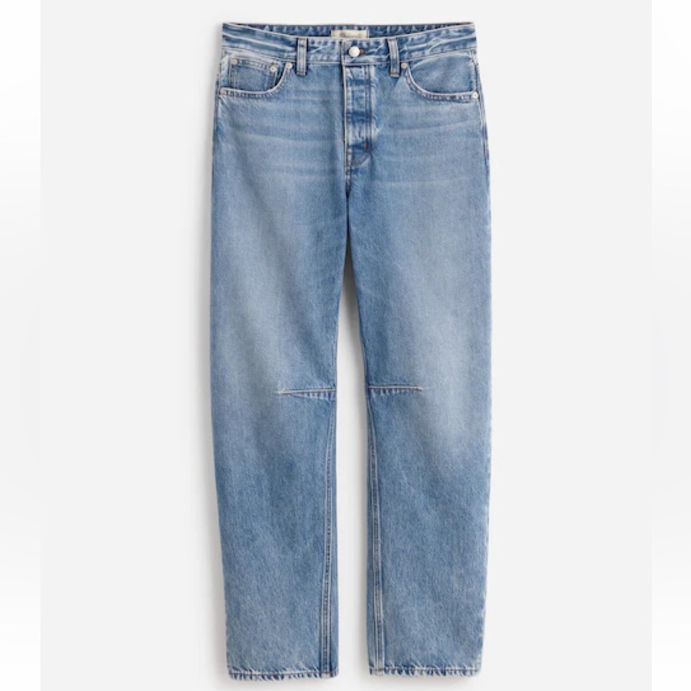 Madewell The Darted Barrel Leg Jean Dobbins Wash Size 24 Excellent Condition